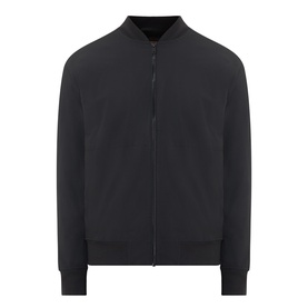 Hugo Boss Orange black zip-through sweat jacket with ribbed cuffs, hem, and collar, full-length zip fastening