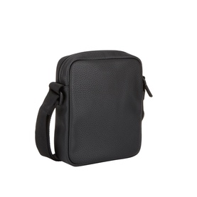 Hugo Ethon 2.0 Crossbody Bag in black pebble-textured finish with zip fastening, front zip pocket, and adjustable strap. Silver-tone hardware.