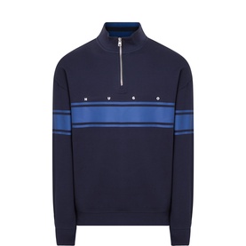 Demisi Logo Stripe Half-Zip Sweatshirt