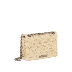 Floral Raffia Mini Kensington Shoulder Bag