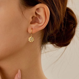 My Sun, Moon & Stars Drop Hoop Earrings