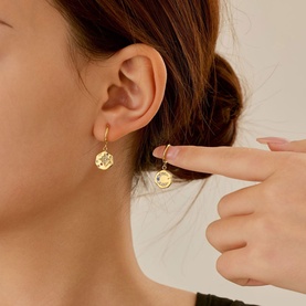 My Sun, Moon & Stars Drop Hoop Earrings