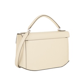Clip Grained Leather Top Handle Bag