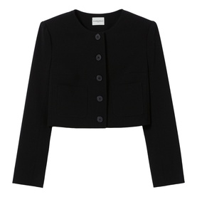 Single-Breasted Cropped Blazer