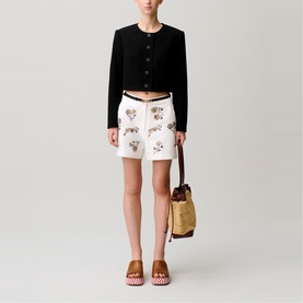 Single-Breasted Cropped Blazer