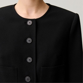 Single-Breasted Cropped Blazer