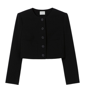 Single-Breasted Cropped Blazer