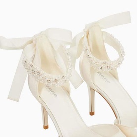 Corsages Ankle Tie Satin Bridal Shoes