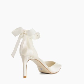 Corsages Ankle Tie Satin Bridal Shoes