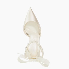 Corsages Ankle Tie Satin Bridal Shoes