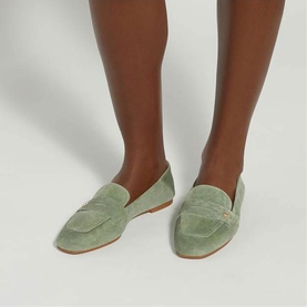 Glances Back Logo Penny Loafers