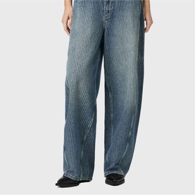 Carter Stripe Balloon Jeans