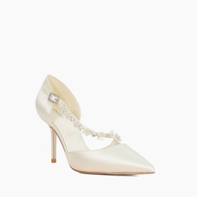 Declaration Satin Bridal Court Shoes