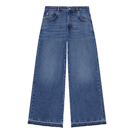 Ankle Length Wide Leg Jeans
