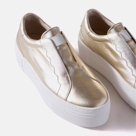Ellie Metallic Platform Slip-On Trainers