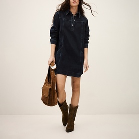 Tona Denim Mini Shirt Dress