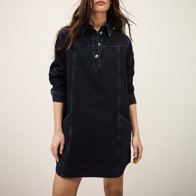 Tona Denim Mini Shirt Dress