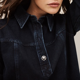 Tona Denim Mini Shirt Dress