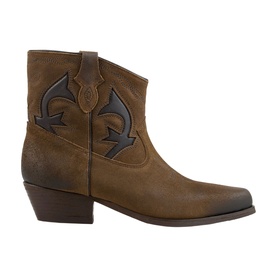 Curtis Suede Cowboy Ankle Boots