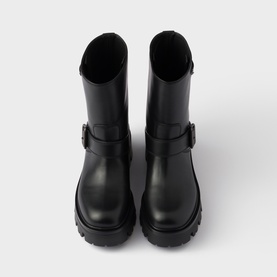 Leather Biker Boots