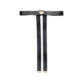 Triangle Logo Leather Hair Clip