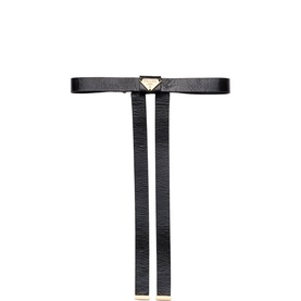 Triangle Logo Leather Hair Clip