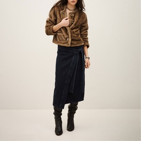Timy Denim Wrap Skirt