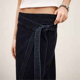 Timy Denim Wrap Skirt