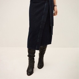 Timy Denim Wrap Skirt