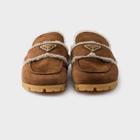 Logo Shearling Mules
