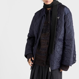 Triangle Logo Knitted Oblong Scarf