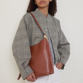 Halo Leather Bucket Bag