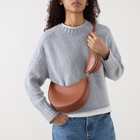 Duo Pebbled Leather Crossbody Bag