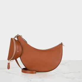 Duo Pebbled Leather Crossbody Bag