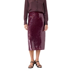 Slit Sequin Skirt