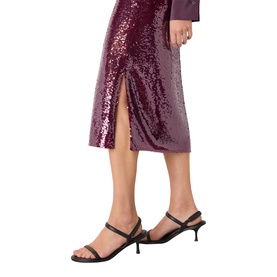 Slit Sequin Skirt