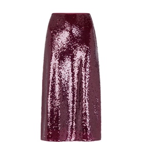 Slit Sequin Skirt
