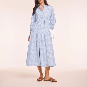 Floral Stripe Shirt Dress