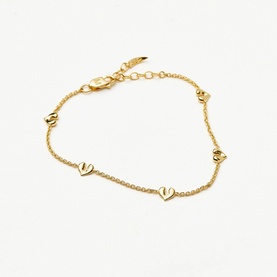 Molten Heart Mini Charm Bracelet