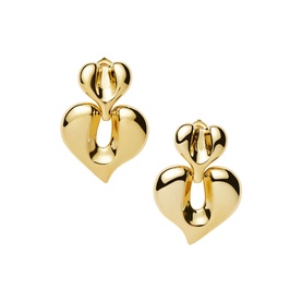 Molten Heart Statement Drop Earrings
