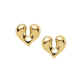 Molten Heart Stud Earrings