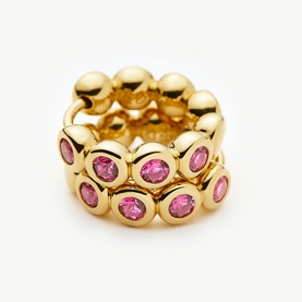 Tennis Small Beaded Hoop Earrings