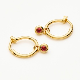 Tennis Charm Mini Hoop Earrings