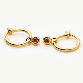 Tennis Charm Mini Hoop Earrings