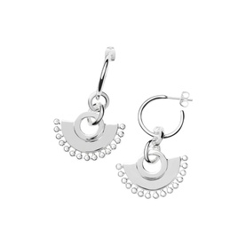 Zenyu Fan Chandelier Hoop Earrings