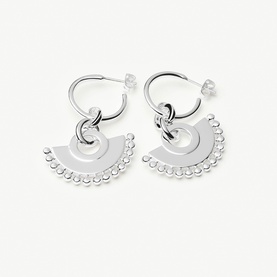 Zenyu Fan Chandelier Hoop Earrings