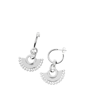 Zenyu Fan Chandelier Hoop Earrings