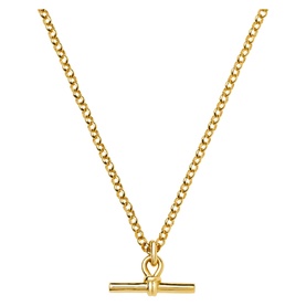 Chunky T-Bar Pendant Chain Necklace