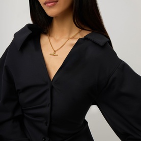 Chunky T-Bar Pendant Chain Necklace
