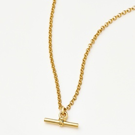 Chunky T-Bar Pendant Chain Necklace